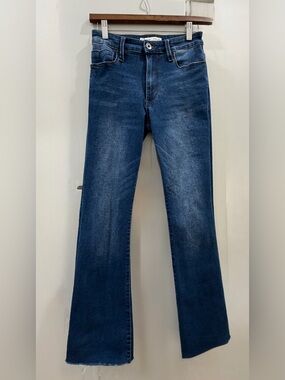 Whetherly Flare Jeans Classic Women's Dark Blue Jeans SZ 0/25